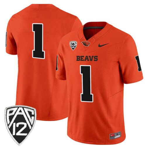 Team Jersey #1 Oregon State Beavers 2025 Limited Stitched Orange Alter - Image 5