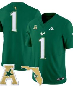 Team Jersey 1 South Florida Bulls 2025 Vapor Limited Stitched Green