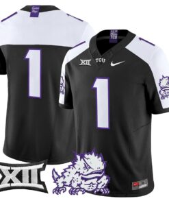 Team Jersey 1 TCU Horned Frogs 2025 Vapor Limited Stitched Black Alter