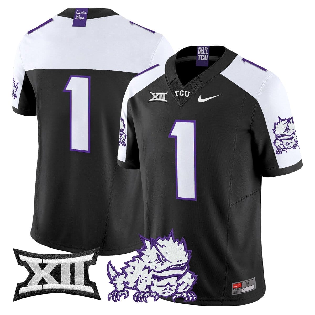 Team Jersey #1 TCU Horned Frogs 2025 Vapor Limited Stitched - Image 3
