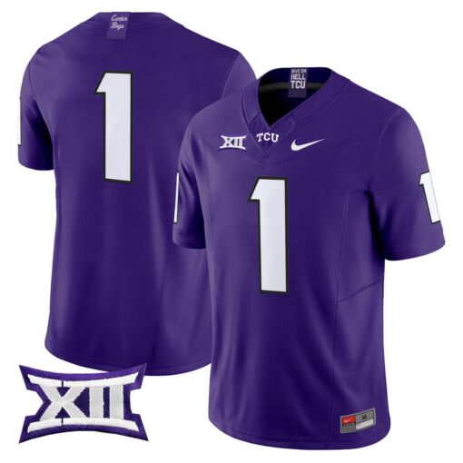 Team Jersey #1 TCU Horned Frogs 2025 Vapor Limited Stitched - Image 5