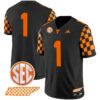 Team Jersey 1 Tennessee Vols Rebrand 2026 Checkerboard Stitched Black