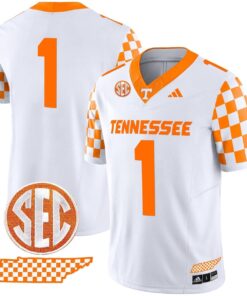 Team Jersey 1 Tennessee Vols Rebrand 2026 Checkerboard Stitched White