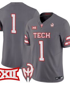 Team Jersey 1 Texas Tech Red Raiders Too Cold Vapor Limited Stitched Gray