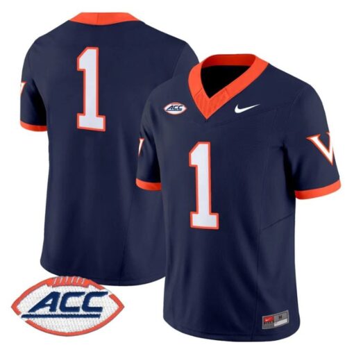 Team Jersey #1 Virginia Cavaliers 1995 Throwbacks Limited Stitched - Image 2