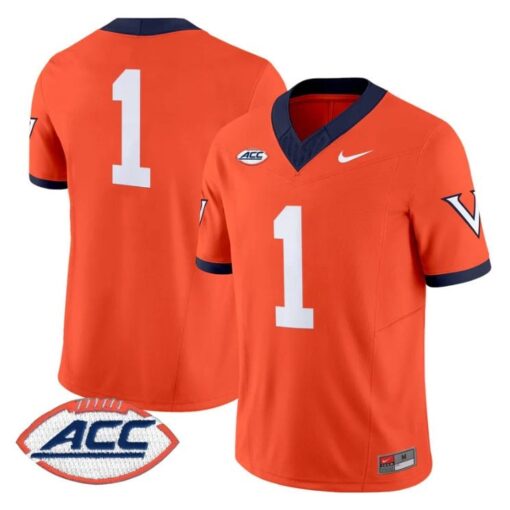 Team Jersey #1 Virginia Cavaliers 1995 Throwbacks Limited Stitched - Image 4