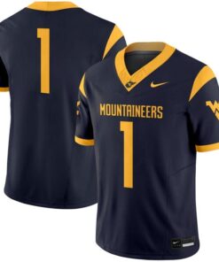 Team Jersey 1 West Virginia Mountaineers 2025 Vapor Limited Stitched Navy