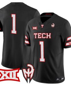 Team Jersey #1 Texas Tech Red Raiders Too Cold Vapor Limited Stitched