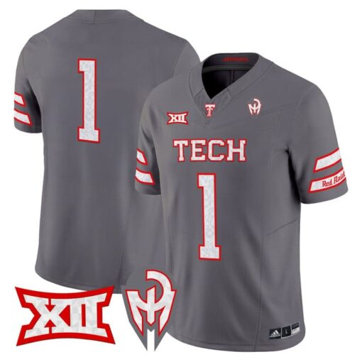 Team Jersey #1 Texas Tech Red Raiders Too Cold Vapor Limited Stitched - Image 2