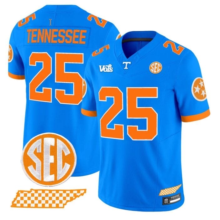 Tennessee Jersey #25 Tennessee Volunteers Blue Blaze Edition Stitched