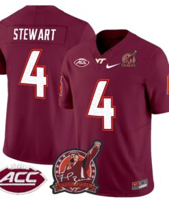Terion Stewart Jersey 4 Virginia Tech Hokies Coach Frank Beamer 2025 Maroon