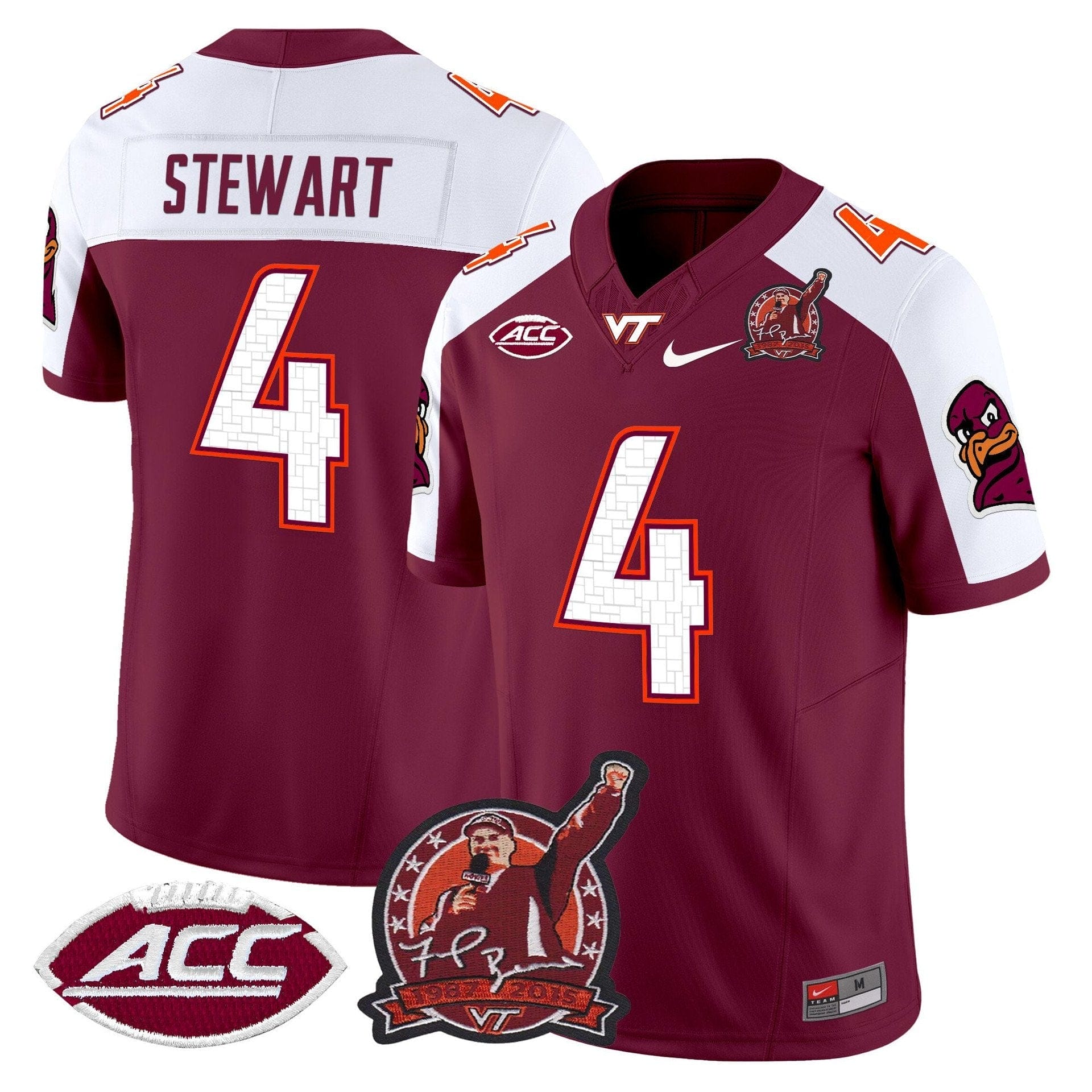 Terion Stewart Jersey #4 Virginia Tech Hokies Coach Frank Beamer 2025 - Image 2