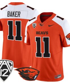 Terry Baker Jersey 11 Oregon State Beavers 2025 Limited Stitched Orange Alter