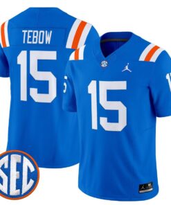 Tim Tebow Jersey 15 Florida Gators 1960s Throwback Vapor Limited Royal