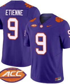 Travis Etienne Jersey 9 Clemson Tigers 2025 Vapor Limited Stitched Purple