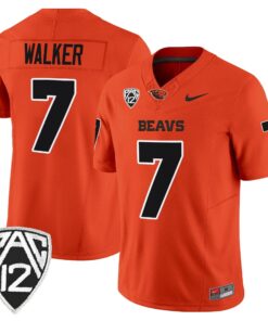 Trent Walker Jersey 7 Oregon State Beavers 2025 Limited Stitched Orange
