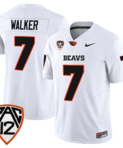 Trent Walker Jersey 7 Oregon State Beavers 2025 Limited Stitched White