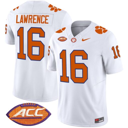 Trevor Lawrence Jersey #16 Clemson Tigers 2025 Vapor Limited Stitched - Image 2