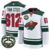 Twin Cities Jersey 612 Minnesota Wild 25th Anniversary Patch Stitched White