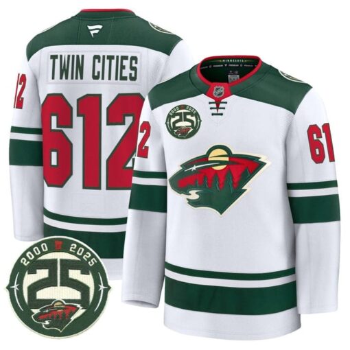 Twin Cities Jersey #612 Minnesota Wild 25th Anniversary Patch Stitched