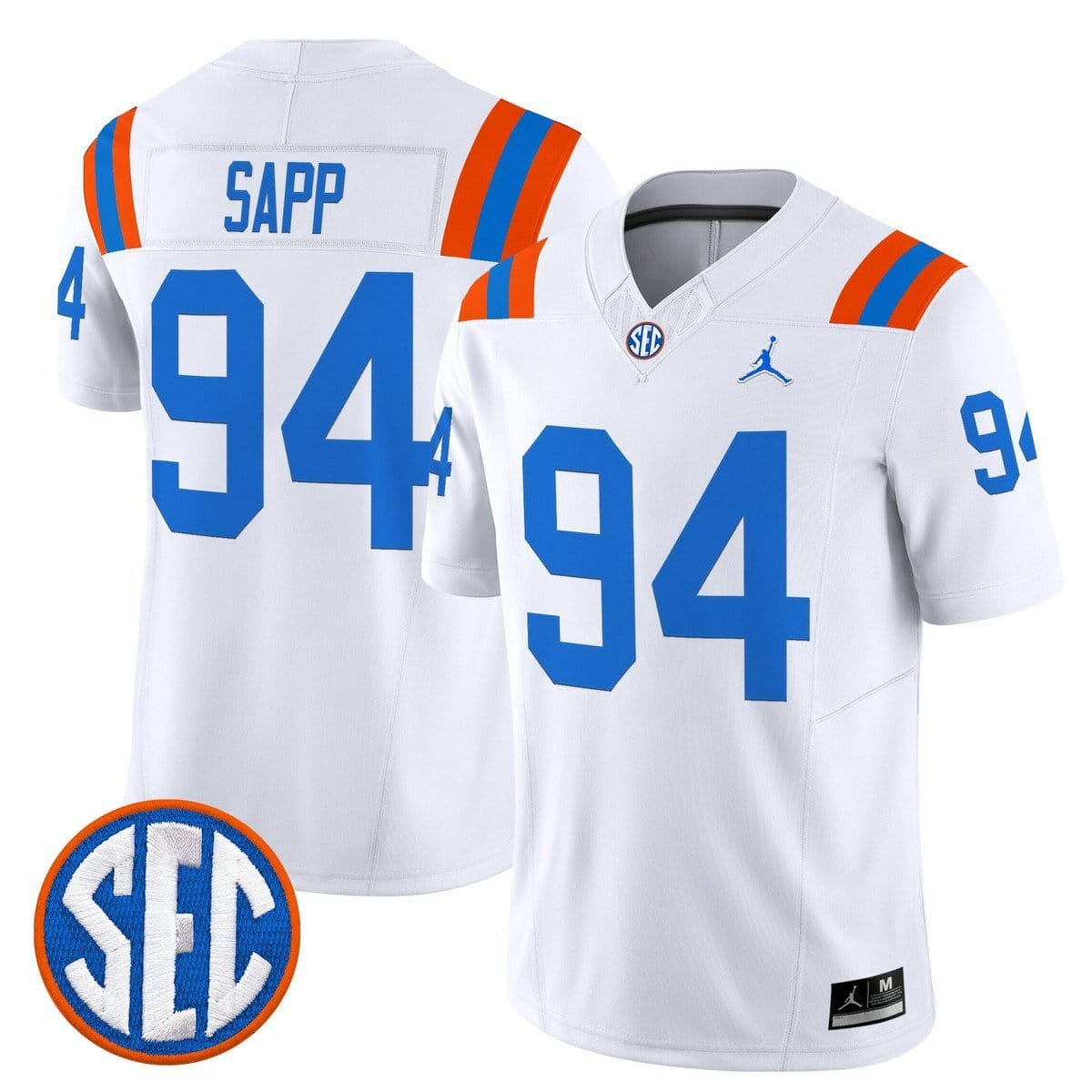 Tyreak Sapp Jersey #94 Florida Gators 1960s Throwback Vapor Limited Orange
