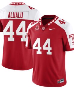 Tyree Alualu Jersey 44 Temple Football 2025 Vapor Limited Stitched Alternate