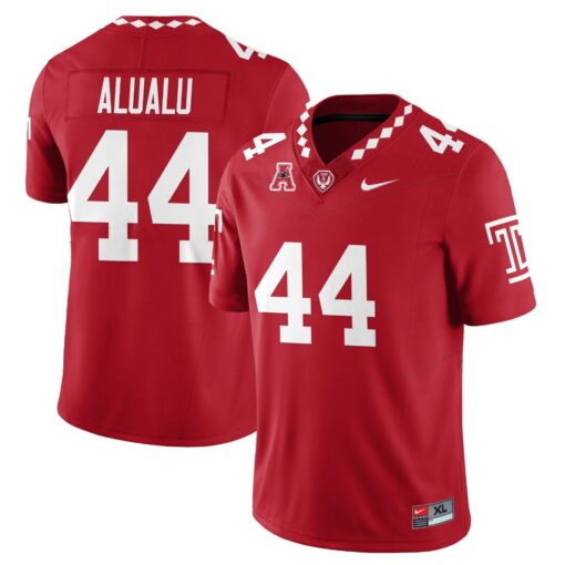 Tyree Alualu Jersey #44 Temple Football 2025 Vapor Limited Stitched