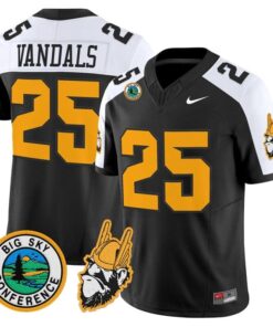 Vandals Jersey 25 Idaho Vandals 1975 Throwback Limited Stitched Black Alter