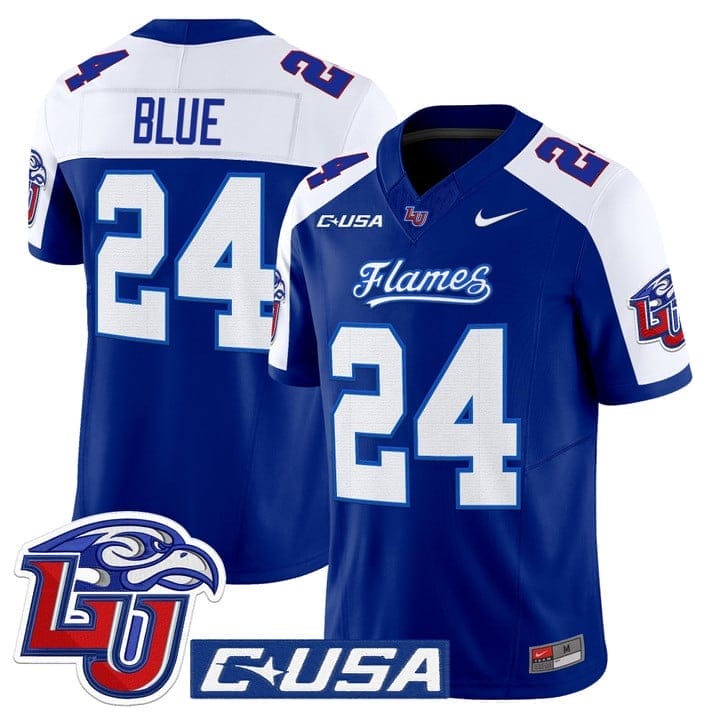 Vaughn Blue Jersey #24 Liberty Flames 2025 Vapor Limited Stitched - Image 3