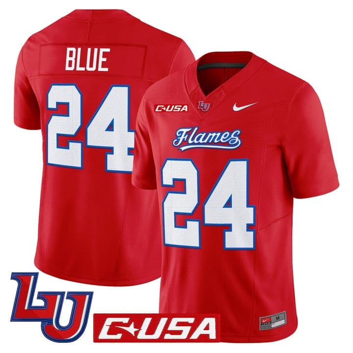 Vaughn Blue Jersey #24 Liberty Flames 2025 Vapor Limited Stitched - Image 5