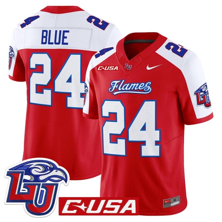 Vaughn Blue Jersey #24 Liberty Flames 2025 Vapor Limited Stitched - Image 4