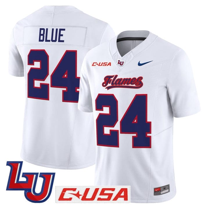 Vaughn Blue Jersey #24 Liberty Flames 2025 Vapor Limited Stitched