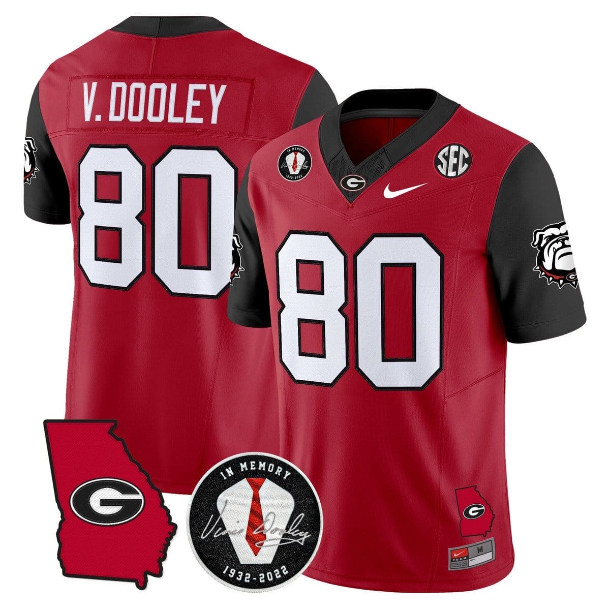 Vince Dooley Jersey #80 Georgia Bulldogs 2025 Limited Stitched - Image 3
