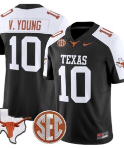 Vince Young Jersey 10 Texas Longhorns 2025 State Map SEC Patch Black Alter 5d45a920 20af 4cc3 8e89 af5bc834c3a3
