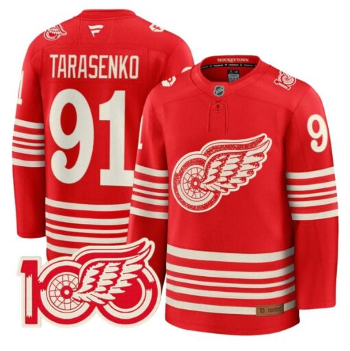 Vladimir Tarasenko Jersey #91 Detroit Red Wings Centennial Season Premium