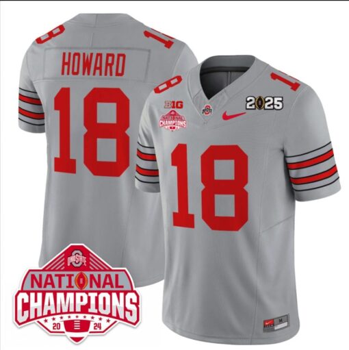 Will Howard Jersey #18 Ohio State 2025 CFP Patch National Champions - Image 3
