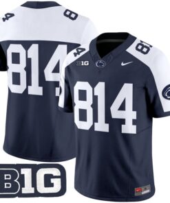 WHITEOUT Jersey 814 No Name Penn State Nittany Lions 2025 Stitched Navy Alter