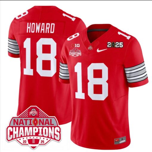 Will Howard Jersey #18 Ohio State 2025 CFP Patch National Champions - Image 4