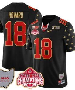 Will Howard Jersey #18 Ohio State National Champions 2025 Patch