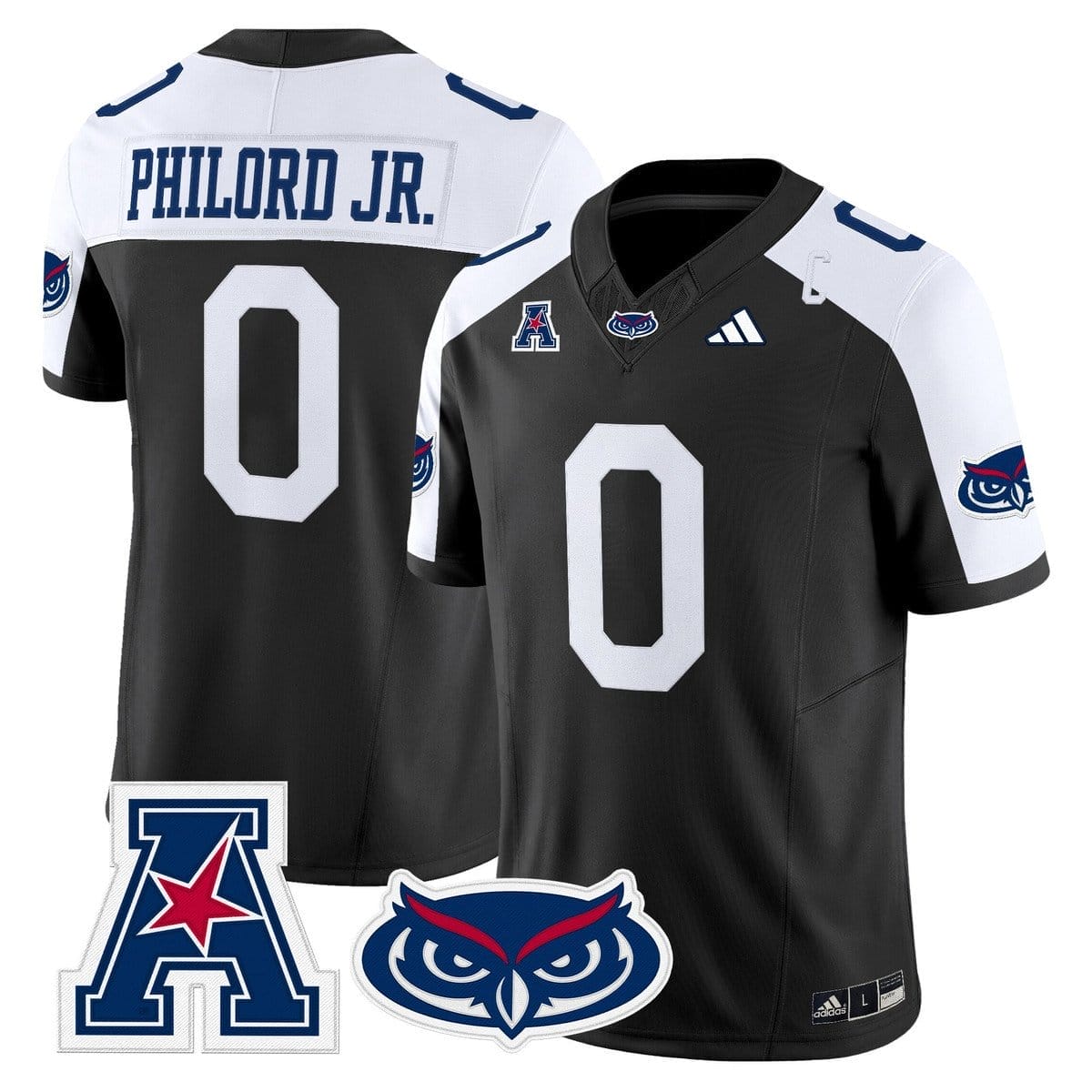 Wendol Philord Jersey #0 Florida Atlantic Owls 2025 All Stitched - Image 5