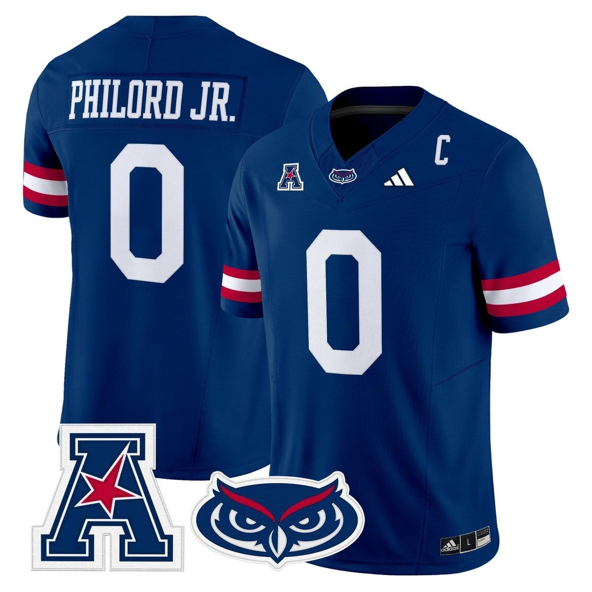 Wendol Philord Jersey #0 Florida Atlantic Owls 2025 All Stitched - Image 4