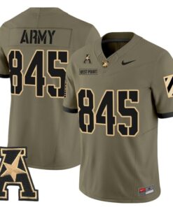 West Point Jersey 845 Army Black Knights 2025 Vapor Stitched Olive