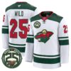 Wild Jersey 25 Minnesota Wild 25th Anniversary Patch Stitched White