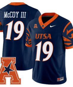 Willie McCoy III Jersey 19 UTSA Roadrunners 2025 Limited V2 Stitched Navy