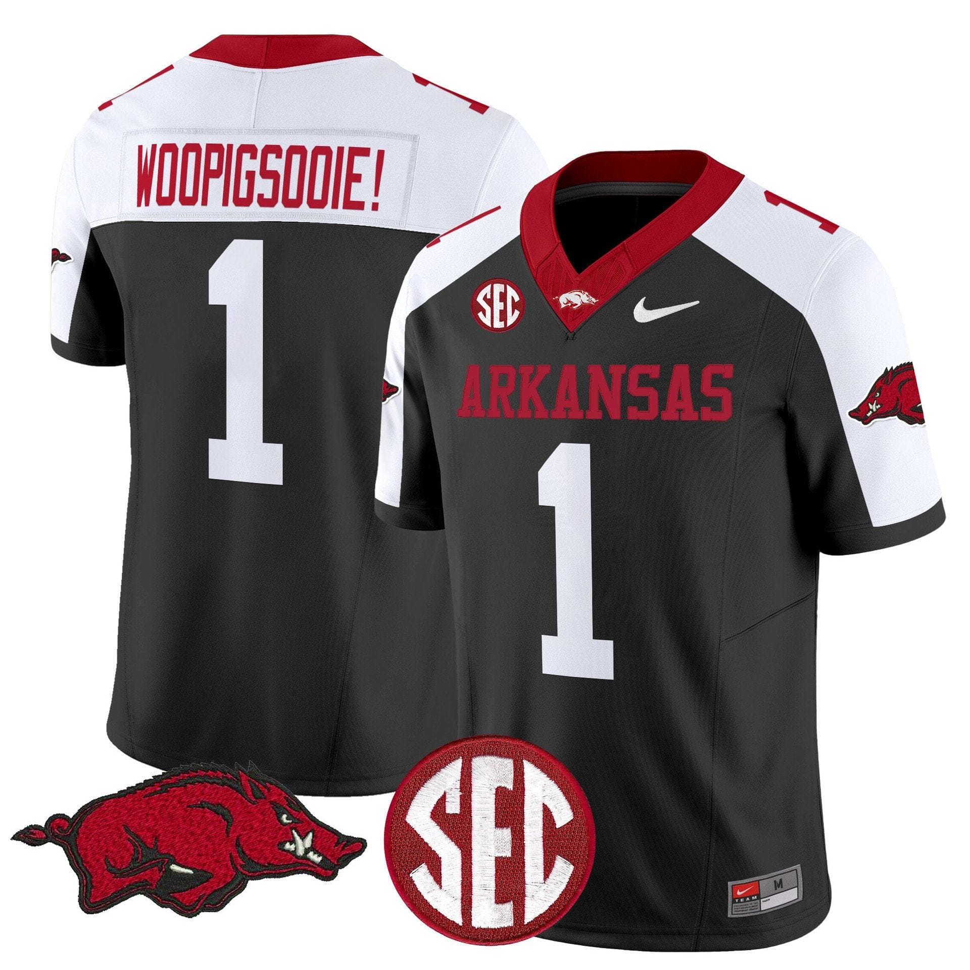 Woo Pig Sooie Jersey #1 Arkansas Razorbacks Limited Stitched - Image 3
