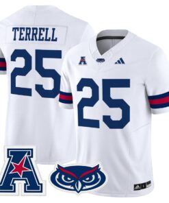 Xavier Terrell Jersey 25 Florida Atlantic Owls 2025 All Stitched White fc55a7aa 6052 48d4 b147 72581d9f5466
