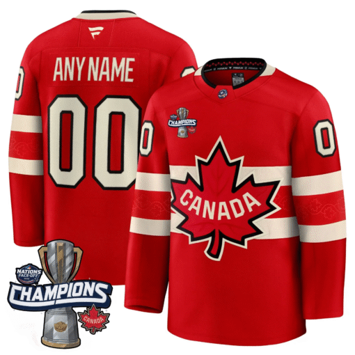 Custom Canada 2025 4 Nations Face-Off Champions Jersey - All Stitched