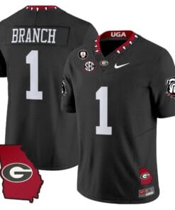 Zachariah Branch Jersey 1 Georgia Bulldogs 2025 Georgia Map Vince Dooley Stitched Black 1eeca55f 61fe 4417 b5ad a640a8aeaba5
