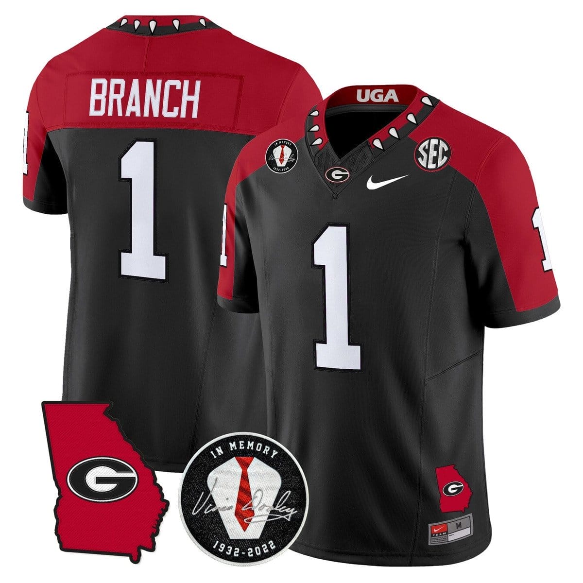 Zachariah Branch Jersey #1 Georgia Bulldogs 2025 Limited Stitched - Image 4