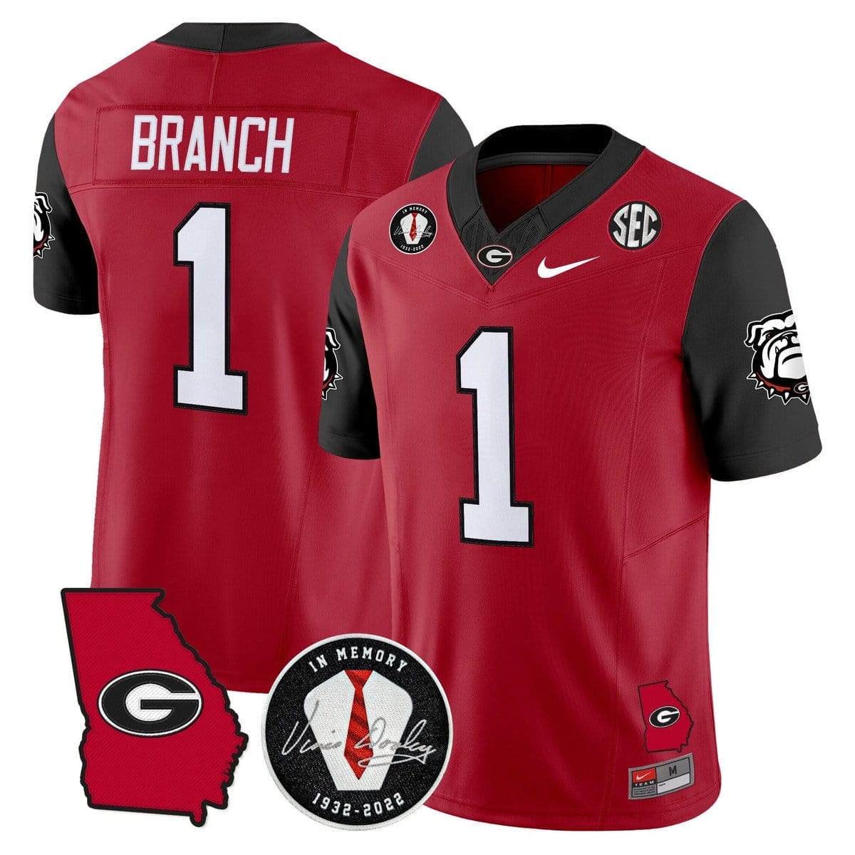 Zachariah Branch Jersey #1 Georgia Bulldogs 2025 Limited Stitched - Image 3